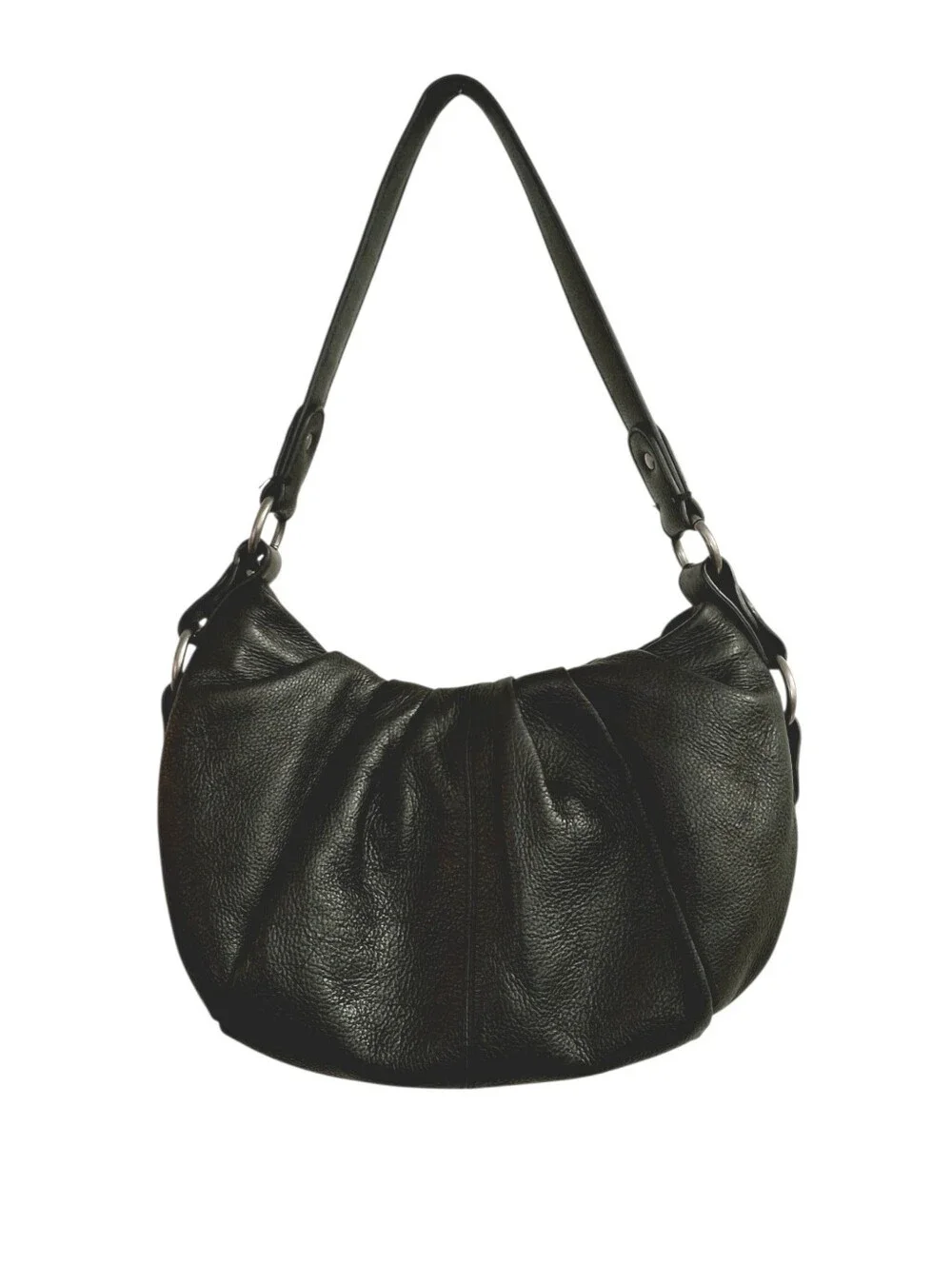 Simply Vera Vera Wang Black Leather Hobo Bag